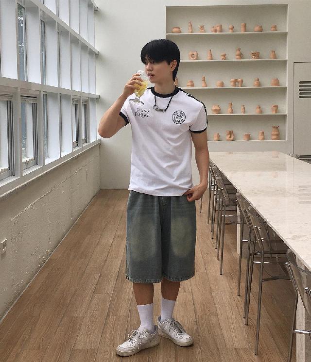 반팔티/7부티 코디
