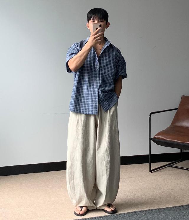 체크 코디