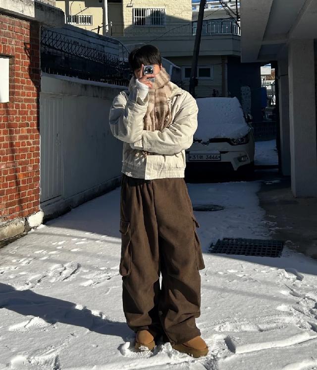 무스탕/시어링 코디
