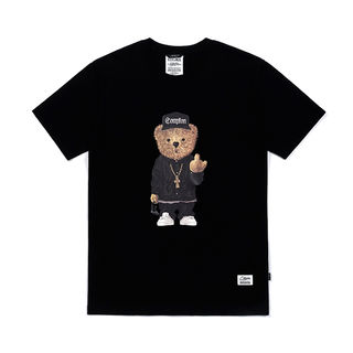 Cross Smile Vintage-Like Washed Oversized Short Sleeves T