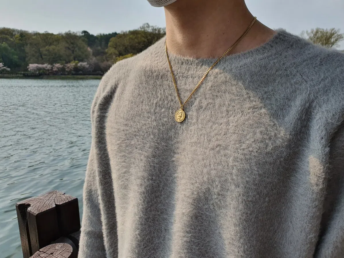 써지컬 스틸 엘리자베스 골드 코인 팬던트 남자 금 목걸이 선물