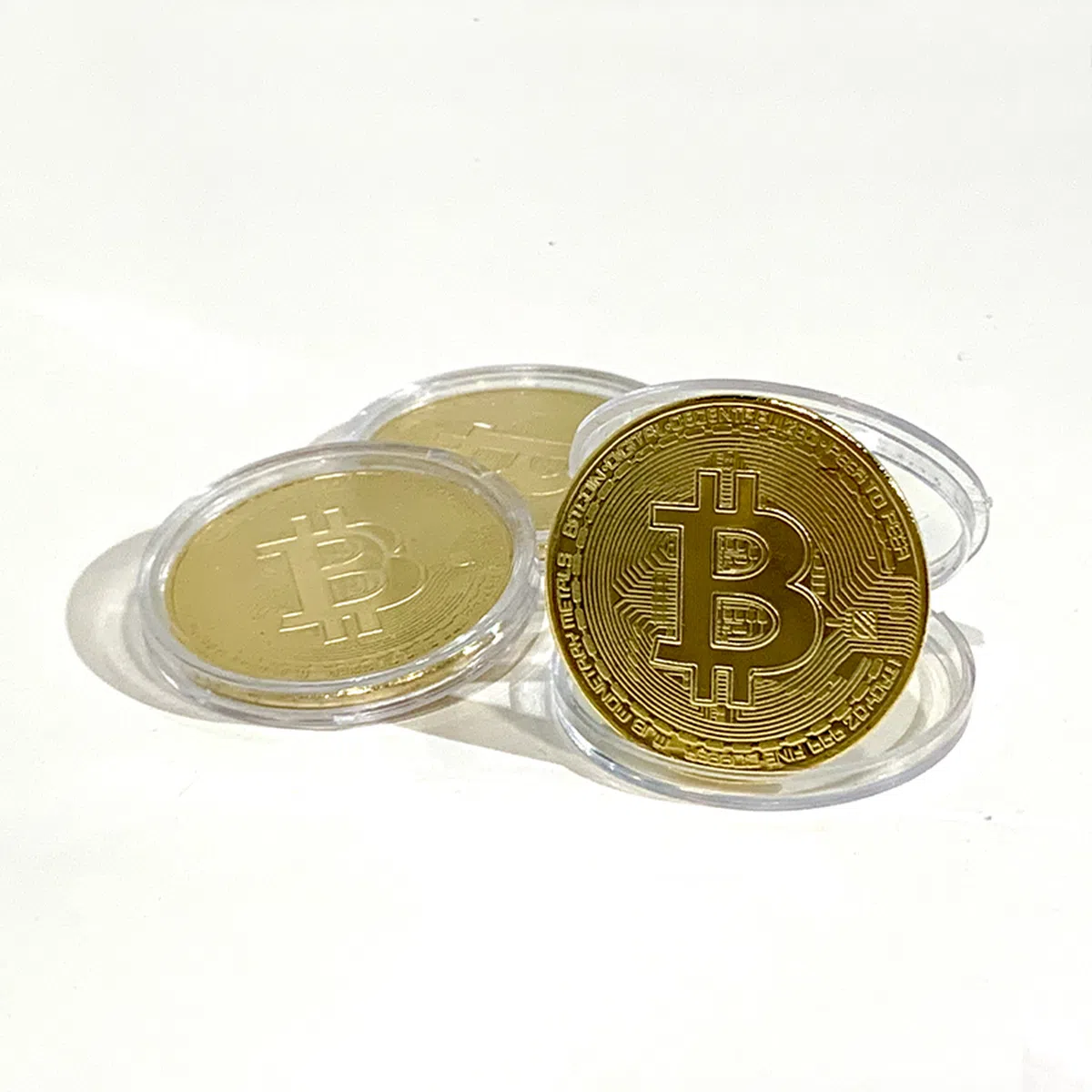 비트코인 기념주화 모형 장식 3종