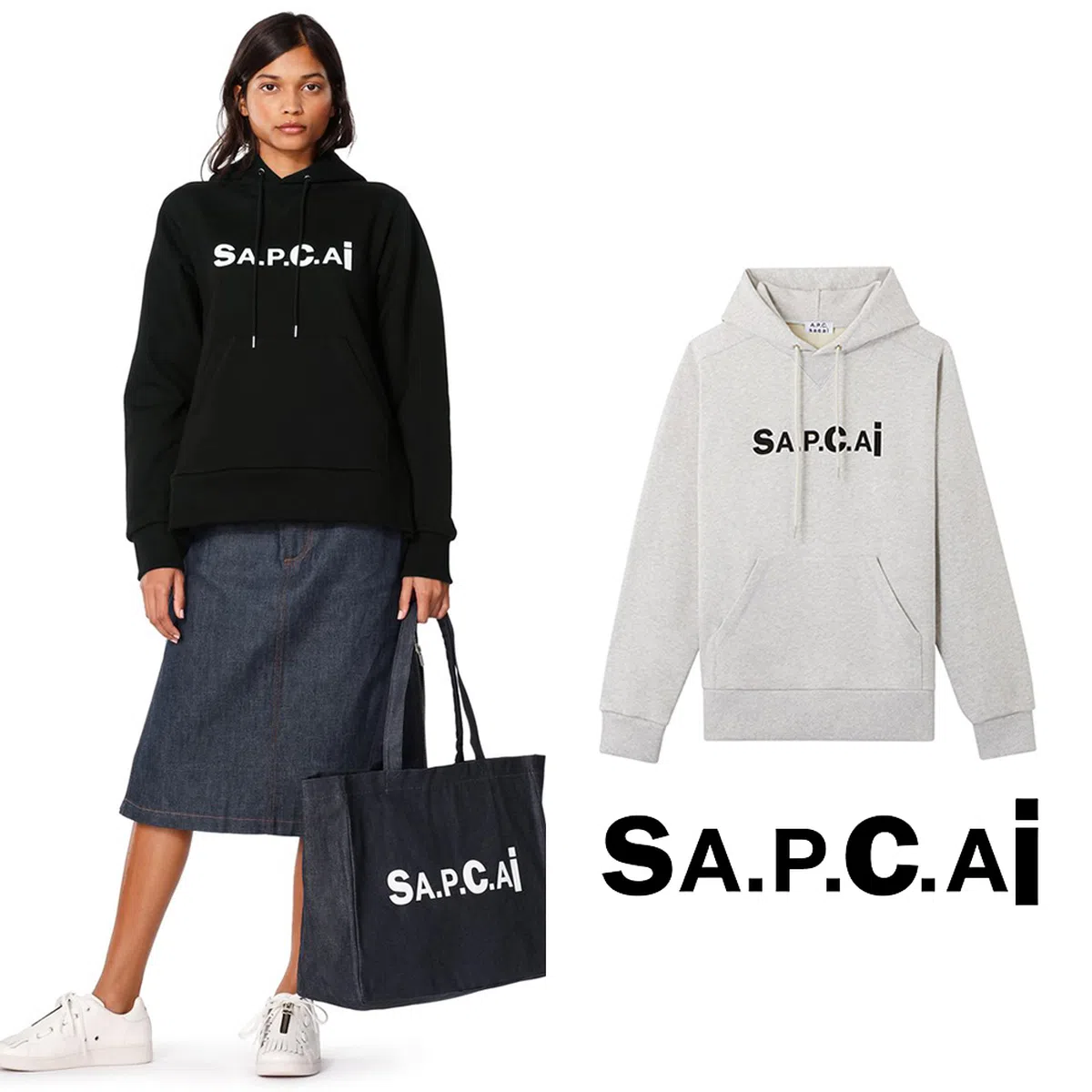 해외배송] APC X SACAI 아페쎄 X 사카이 Taiyo Hoodie 남여공용 후드티
