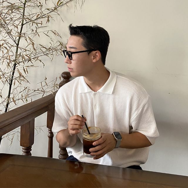 미니멀 스퀘어 사각 뿔테 안경 검정테 투명테