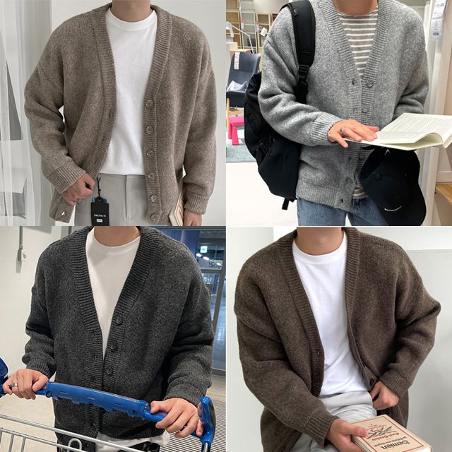 T-691 미친퀄! 두꺼운 스웨터 가디건 오버핏