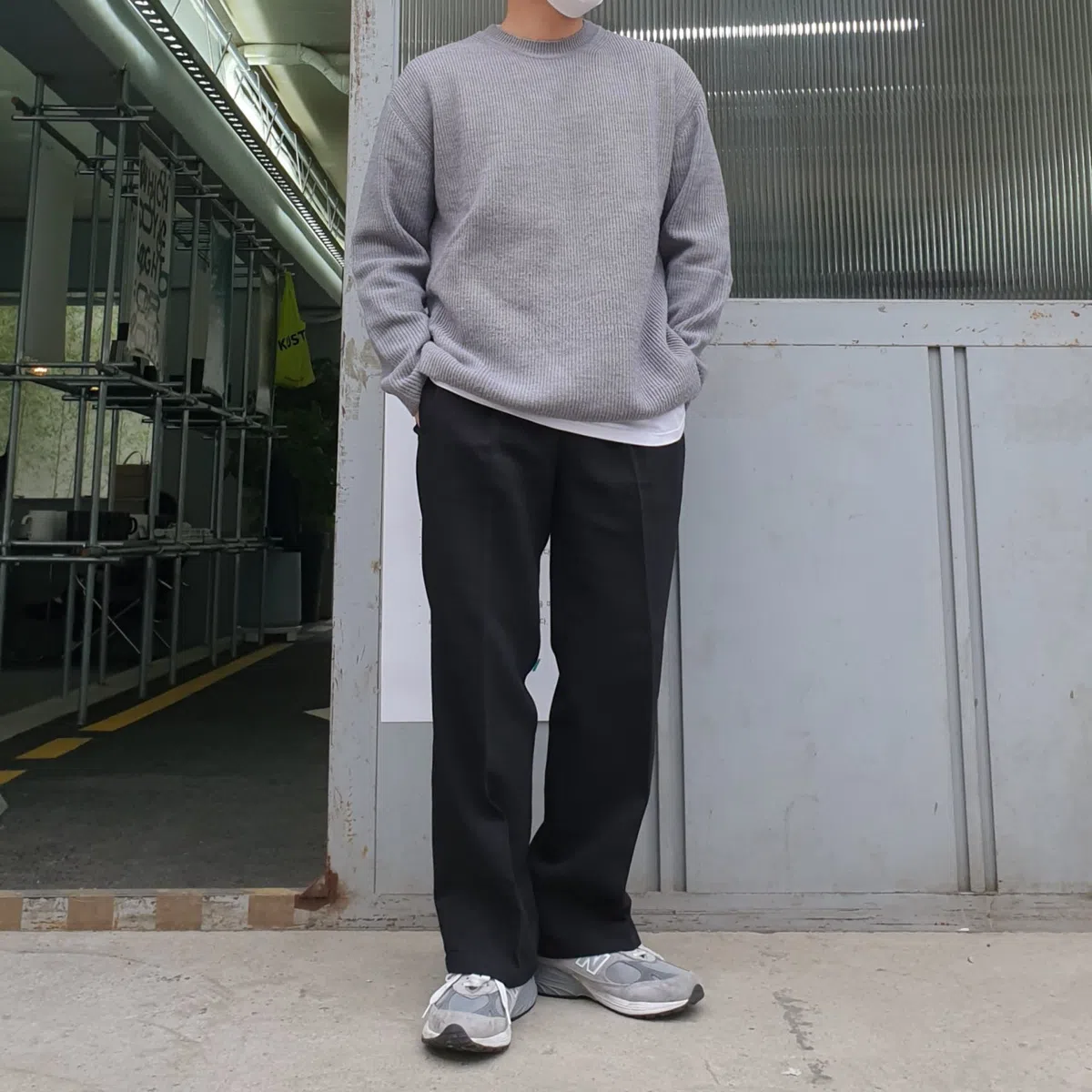 168cm 핀턱 와이드 슬랙스 (black) 키작은 남자 키작남 기장수선