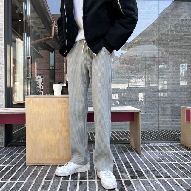 [당일발송][다리+4cm] 윈터 울 플리츠 와이드팬츠 (3color)