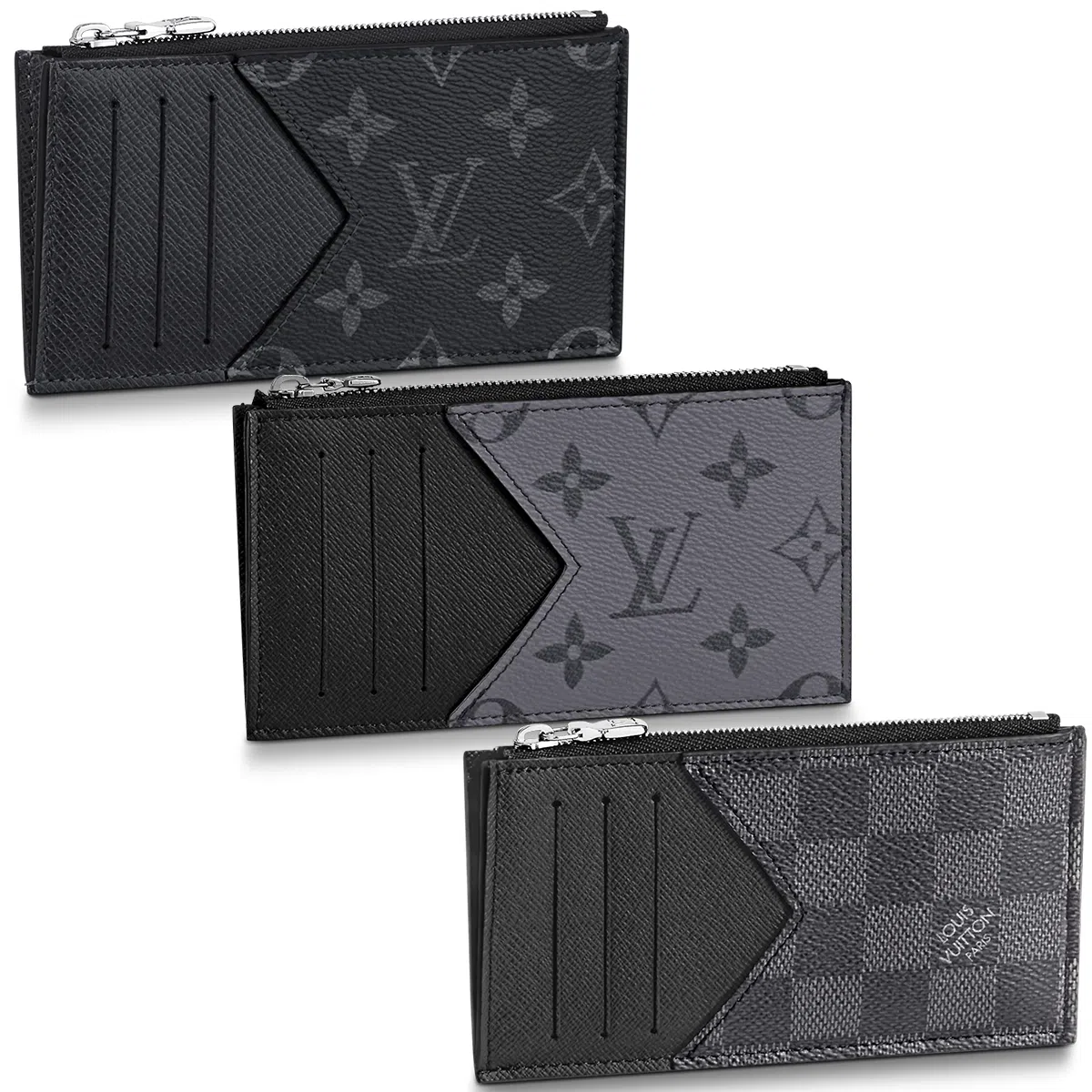 25SS 루이비통 코인 카드 홀더 모노그램 이클립스 다미에 카드 동전지갑 M30271 M69533 N64038