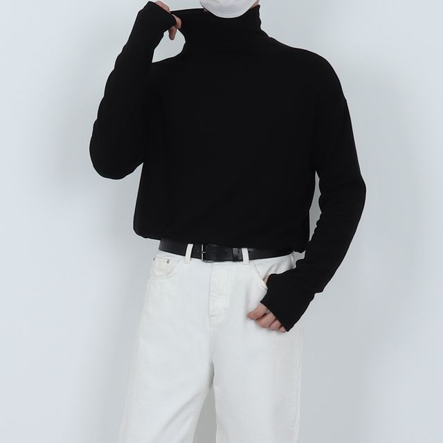 부드러운 반폴라 목티 폴라티 목폴라티 이너 레이어드 티셔츠 터틀넥 니트 (7color)