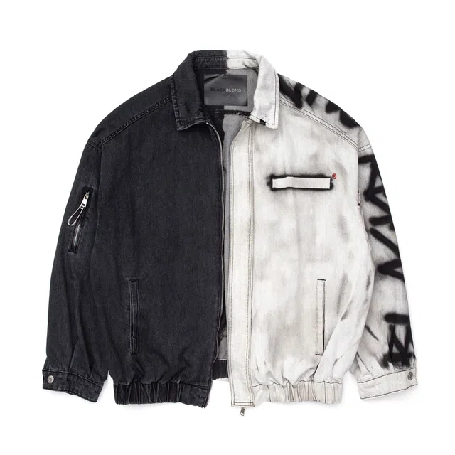 BLACKBLONDのBBD Dystopia Bleached Custom Basic Denim Jacket BBD Dystopia Bleached Custom Basic Denim Jacket (Black