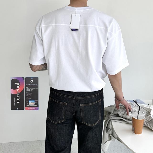 [1+1할인/고퀄리티]남자 M-2XL 어깨넓어보이는 절개 쿨링 반팔 티 티셔츠 11컬러