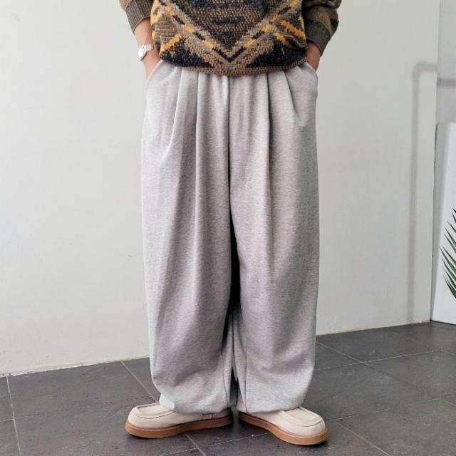 남자 데일리 투턱 스트링 와이드 밴딩 팬츠 5컬러