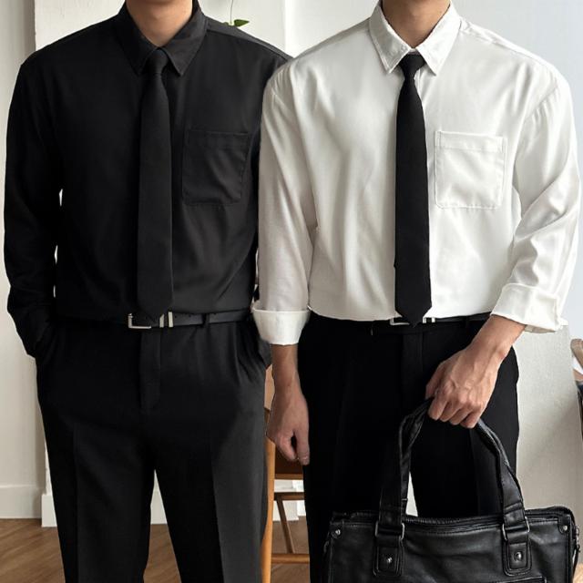 [M~4XL][1+1 할인]케이 남자 구김없는 고밀도 셔츠 남방