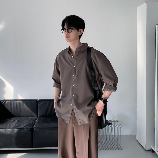 엘리 미니멀 링클프리 오버핏 셔츠 (11color) 여름셔츠 남친룩 데일리룩 구김없는 하객룩