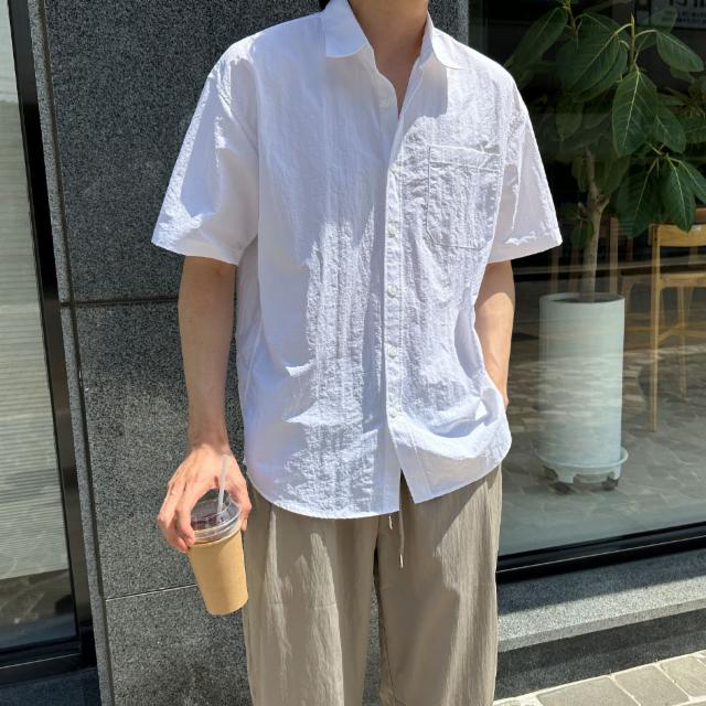 리사이클 나일론  오버핏 반팔셔츠 (7color)