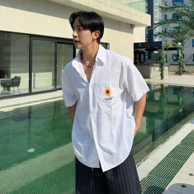 [여름기획] 션샤인 린넨 반팔 셔츠 동남아 여행룩 휴양지 바캉스룩 남친룩 여름