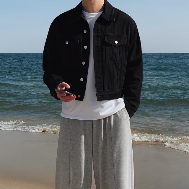 [단독] 남성데님자켓 청 자켓 워싱 크롭 봄 가을 데일리 오버핏 루즈핏 트러커 재킷