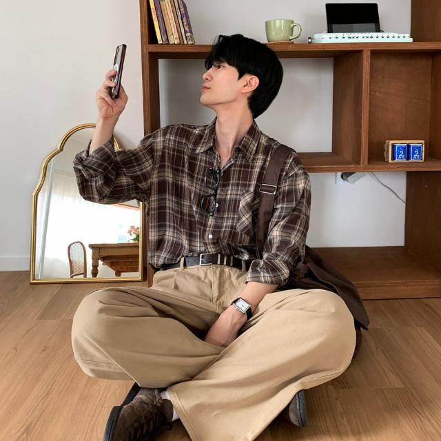 스텔라 코튼 오버핏 포켓 체크 남방 셔츠 (10color) 체크셔츠 가을셔츠 남녀공용 커플셔츠