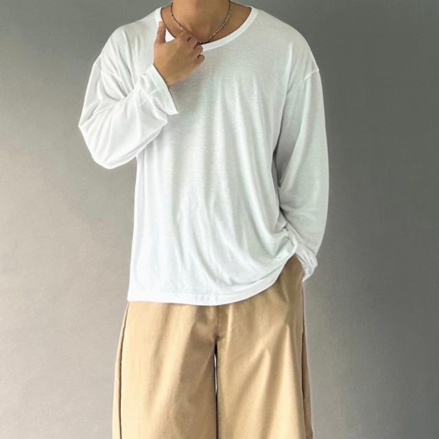 [1+1할인/3가지 버전] 오버핏 머슬핏 유넥 무지 긴팔 티셔츠