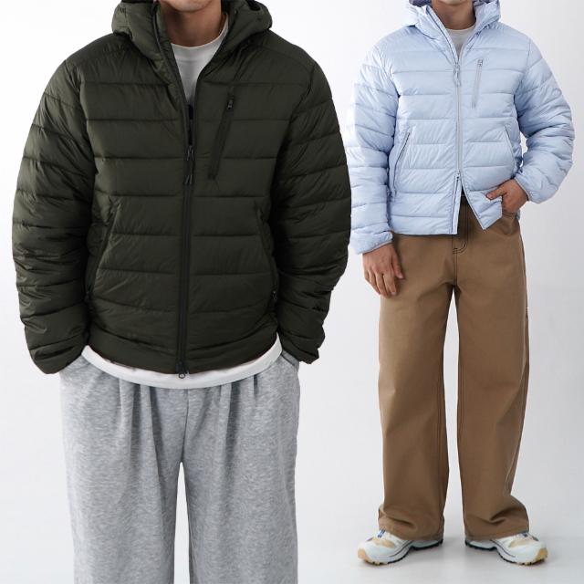 [M-XL] 사선 남자경량패딩 남자숏패딩
