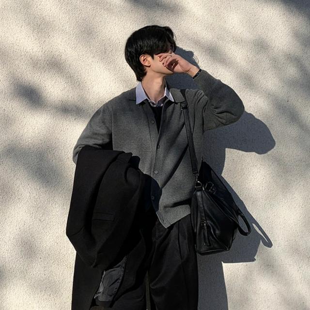 이브 크롭 모달 워셔블 카라 니트 가디건 (6color)
