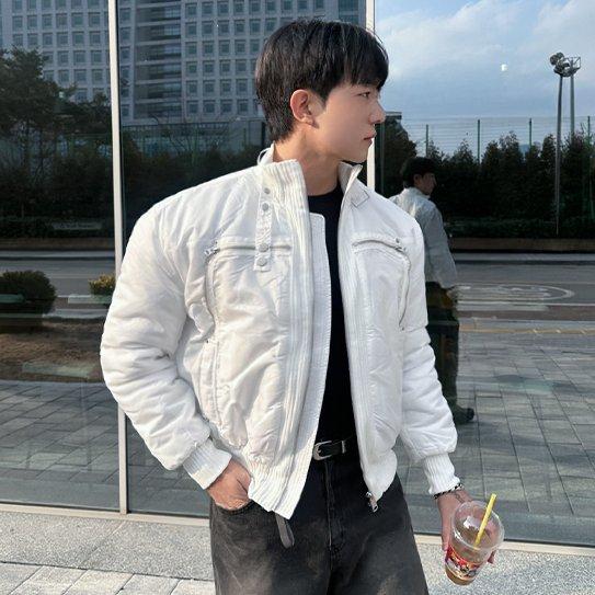 4온스 겨울 항공점퍼 패딩 자켓 바람막이 윈드브레이커 블루종