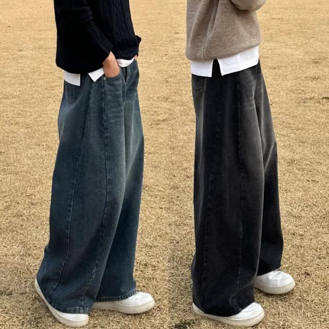 사이드턱 절개 벌룬 데님 팬츠 (5color)