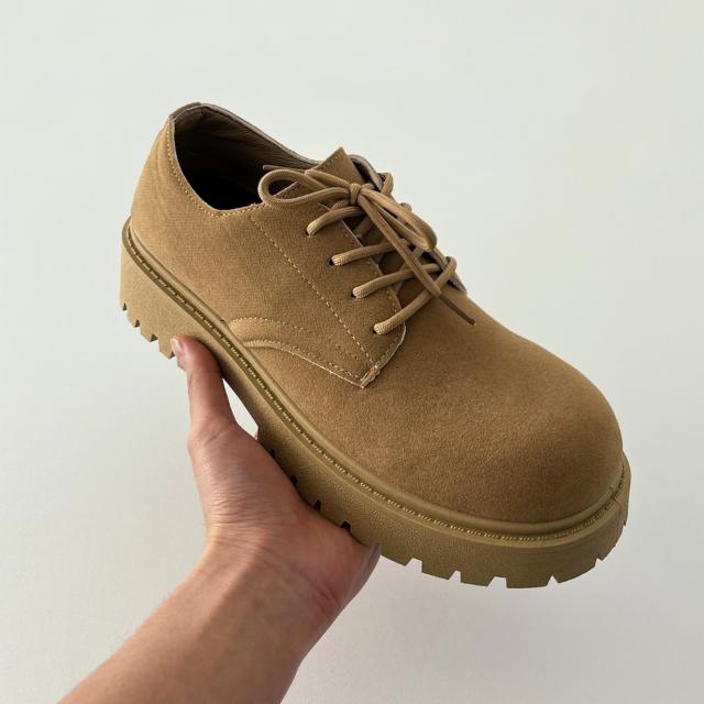 남자 5cm 키높이 신발 2color 스웨이드 통굽 신발 더비슈즈 로퍼