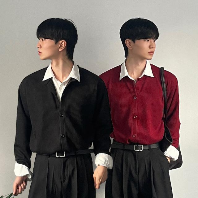 [M~3XL] 빅사이즈 라운드 니트 크롭 가디건 6color 합포 벌룬 헤비 하객룩 오버핏
