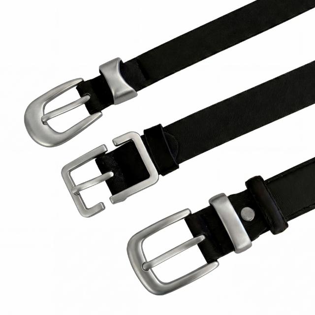 (당일출고) 3종모음 미니멀 사각 레더 허리 벨트 남녀공용
