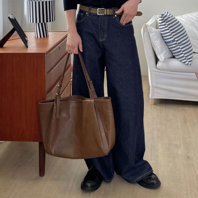UNISEX 노어 레더 숄더백 (2colors)