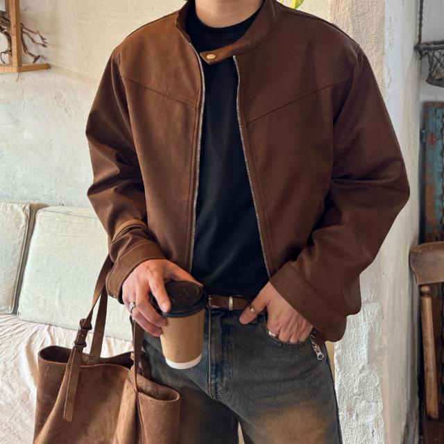 투웨이 바이커 크롭 스웨이드 자켓 (2 color)