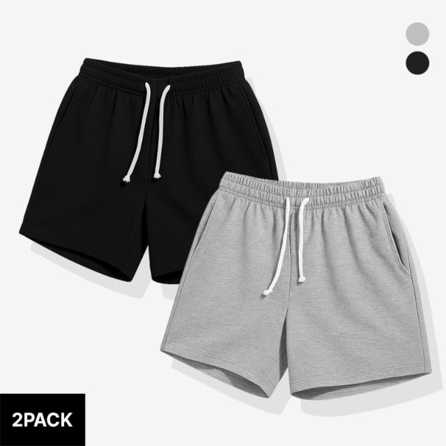 [2PACK] 에센셜 무지 밴딩 반바지 (DN0008)