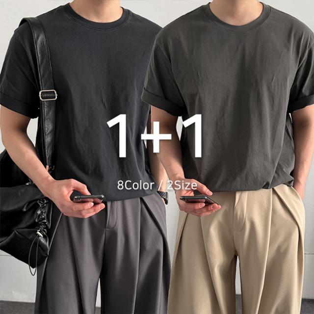 1+1 피그먼트오버핏반팔