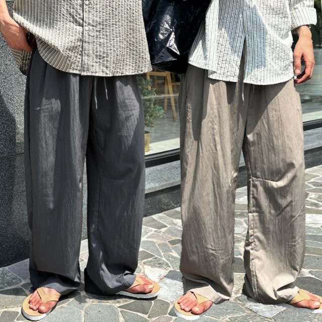 쿨링 나일론 벌룬 밴딩 바지 와이드 팬츠(3color)