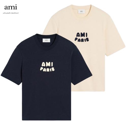 [AMI] 아미 PARIS 패치 반팔티셔츠
