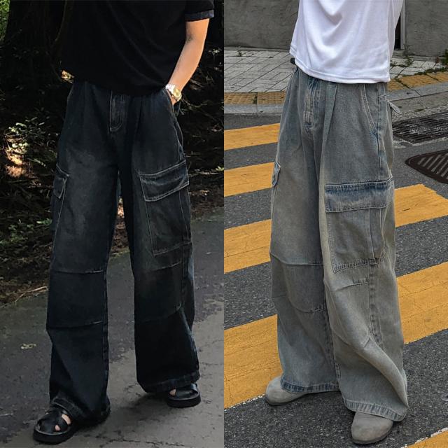 젠지 파라슈트 데님 팬츠