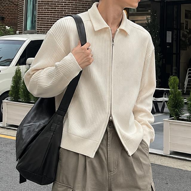 절개 투웨이 니트 집업 오버핏 자켓 가디건 봄 가을 남자 아우터 8color