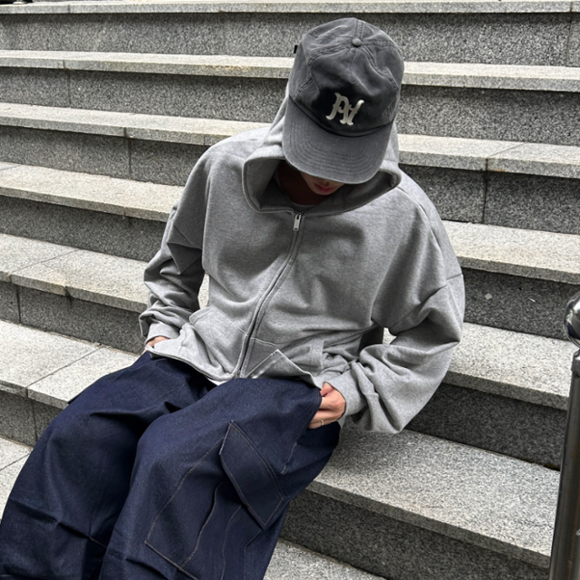 [데일리후드 1위][1+1할인] 오프듀티 크롭 투웨이 후드집업 공용후드자켓 데일리룩 커플 오버핏 무지티