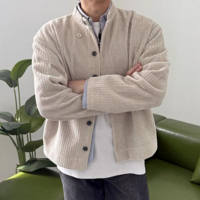 합포 코듀로이 메이플 크롭 가디건 자켓 5colors / 가을 간절기 골지 니트 오버핏 데일리 아우터