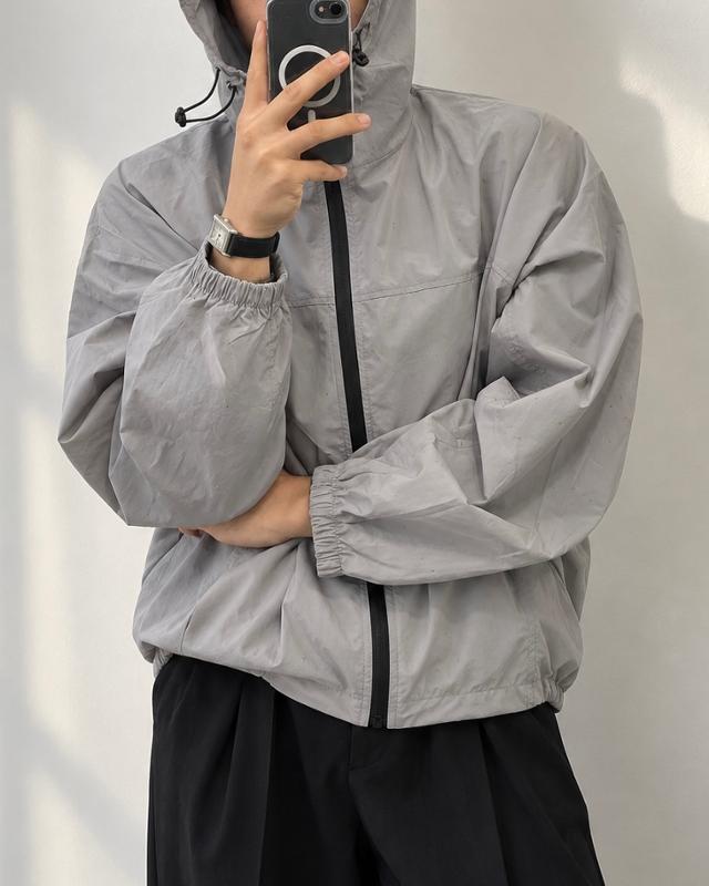 고프코어 스트링 후드집업 바람막이