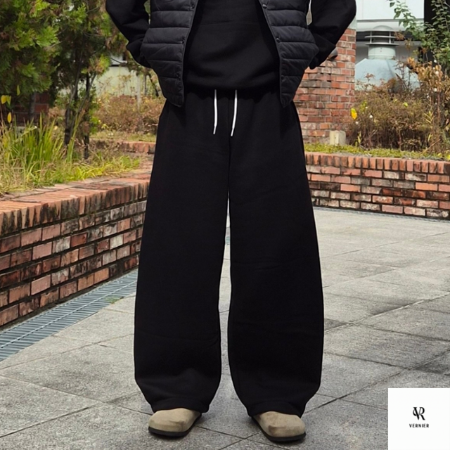 [1+1할인/기모]기획 벌룬 롱 와이드 밴딩 스웻 팬츠 트레이닝 꾸안꾸 쭈리 봄 가을 겨울 간절기 바지 3colors