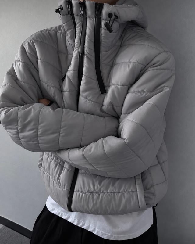 테크 웰론 후드 경량패딩 오버핏 투웨이 점퍼 자켓 (4color)