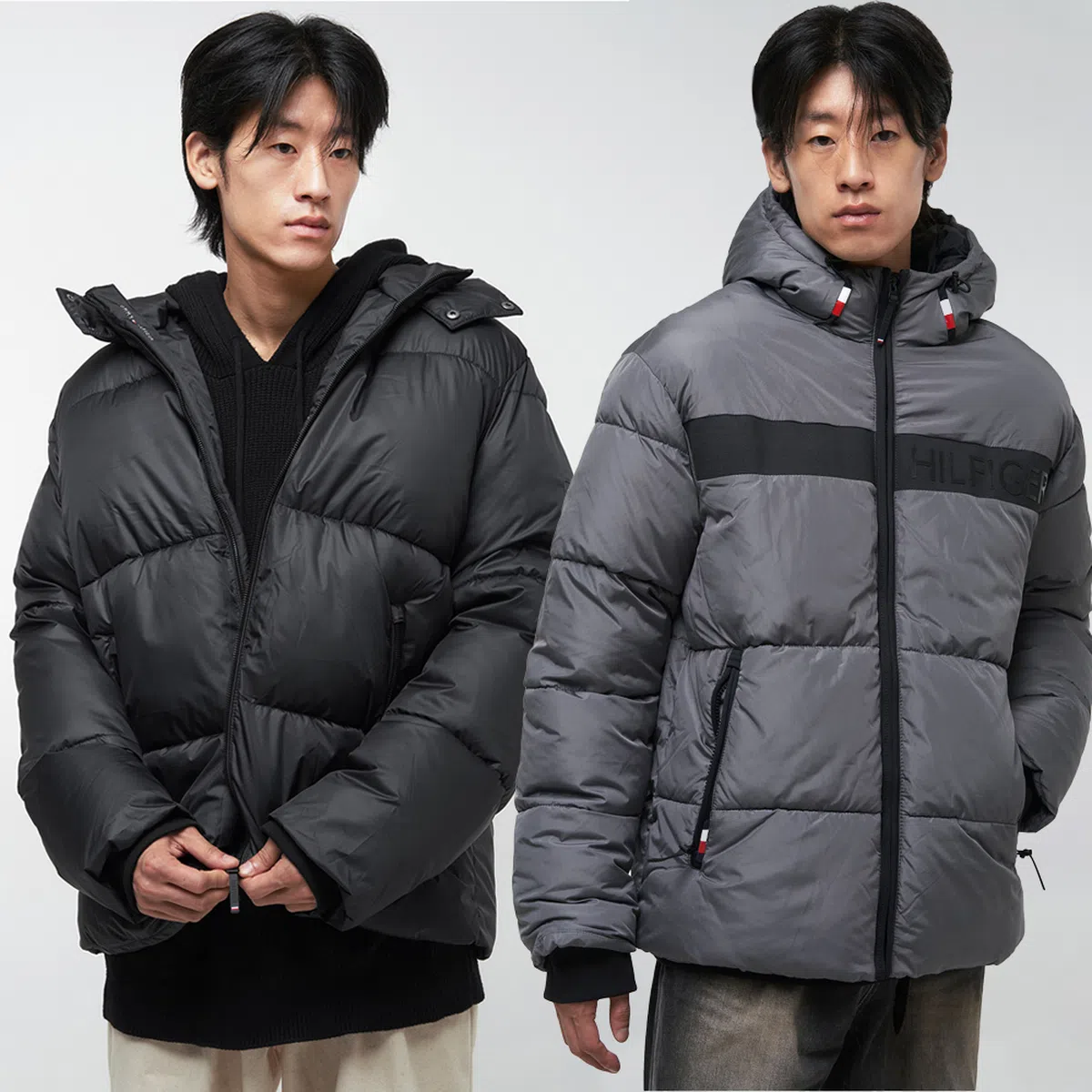 타미힐피거 2023신상 남성 방풍 하이넥 패딩 153AN070/78J9386