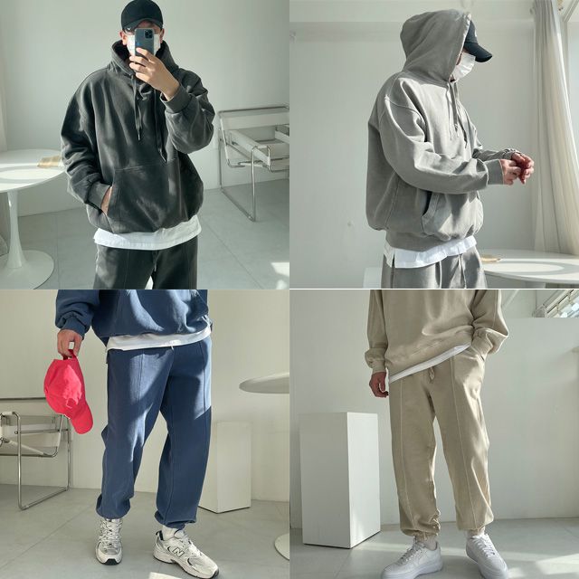 브랜드급 피그먼트 워싱 후드/맨투맨/조거/와이드 7사이즈
