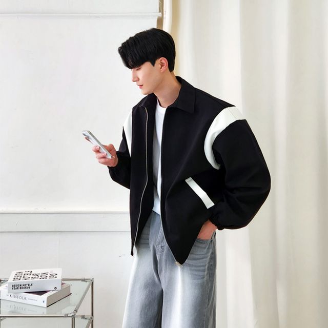 [당일출고][주문폭주] 프리미엄 코튼 바시티 자켓 (2color) 봄 자켓 항공점퍼 블루종 스웨이드 커플 남친룩 봄자켓 아우터 데일리룩