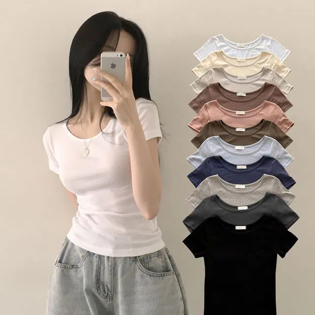 [반팔티종결!/코디필수템] 내가 찾던 기본티, 부드러운 무지 라운드 반팔티셔츠 (11color)_앤드모어