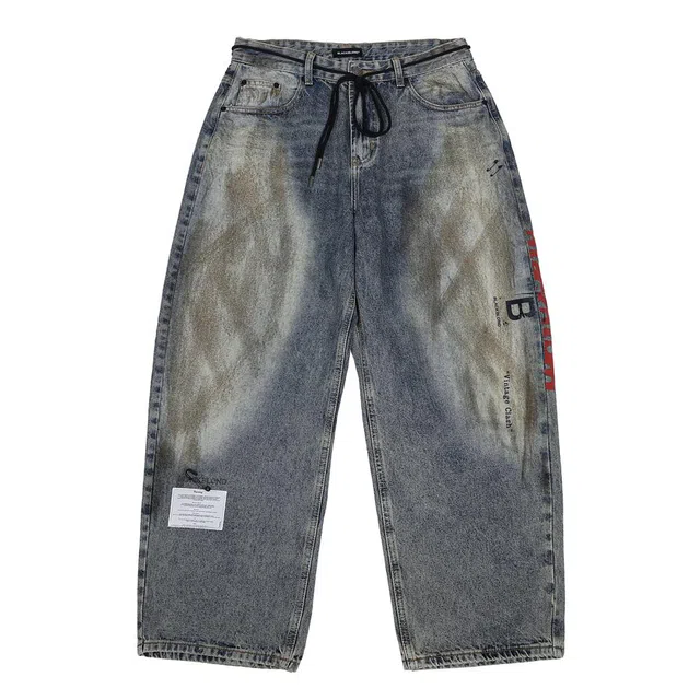 BBD Pop Clash Multi Patch Denim Pants (Vintage Blue)