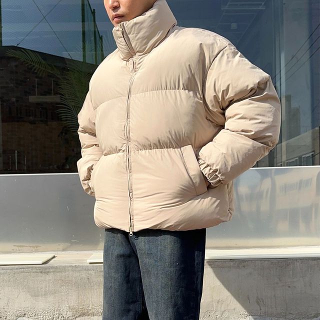 [가성비추천] 오버핏 방수 눕시 스트링 웰론 푸퍼 숏패딩