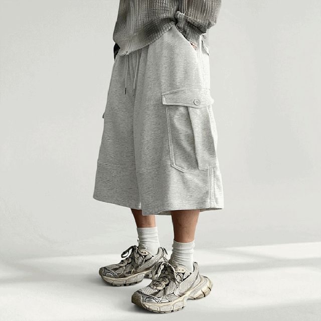 매그 밴딩 입체 절개 포켓 카고 버뮤다 팬츠 (3color)